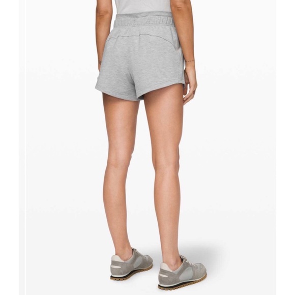 Lululemon Inner Glow High Rise Shorts Gray French Terry Modal 12 - Picture 2 of 7